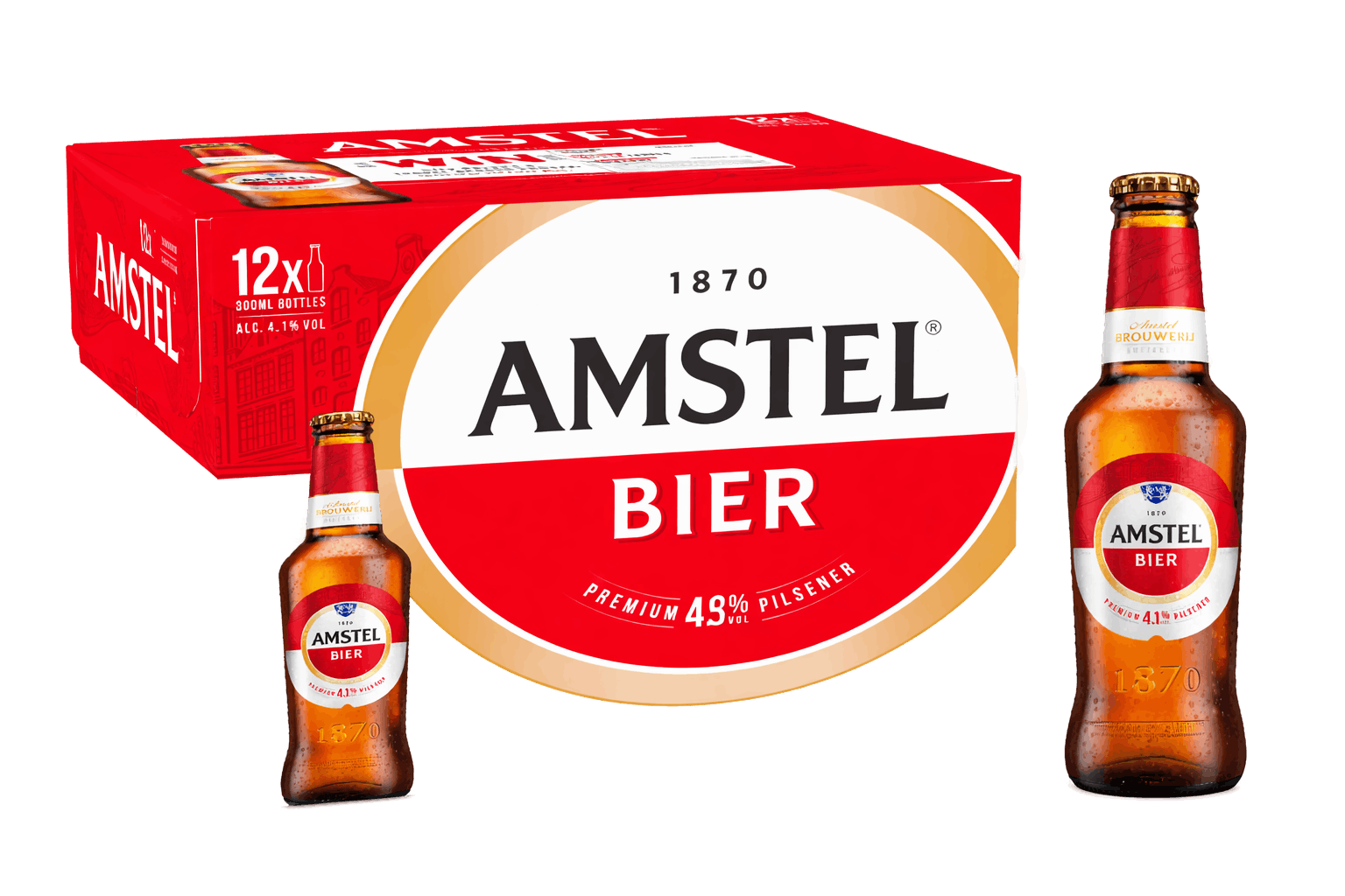 Amstel Bier Bottle  300ml x 12 Bottles